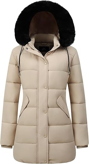 GOLDLADIES Women's Winter Coat Long Waterproof Parka - Warm Snow Jacket for Women,Windproof Winter Jacket for Cold Weather